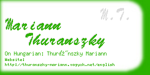 mariann thuranszky business card